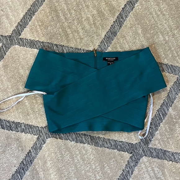 Marciano Tops - Criss Cross Emerald Marciano Bandage Top